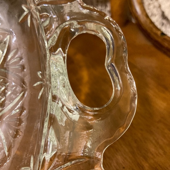 Parisi Cut Glass Tray, Footed and Handled Dish - Deep Base for Food and Display - Picture 10 of 14
